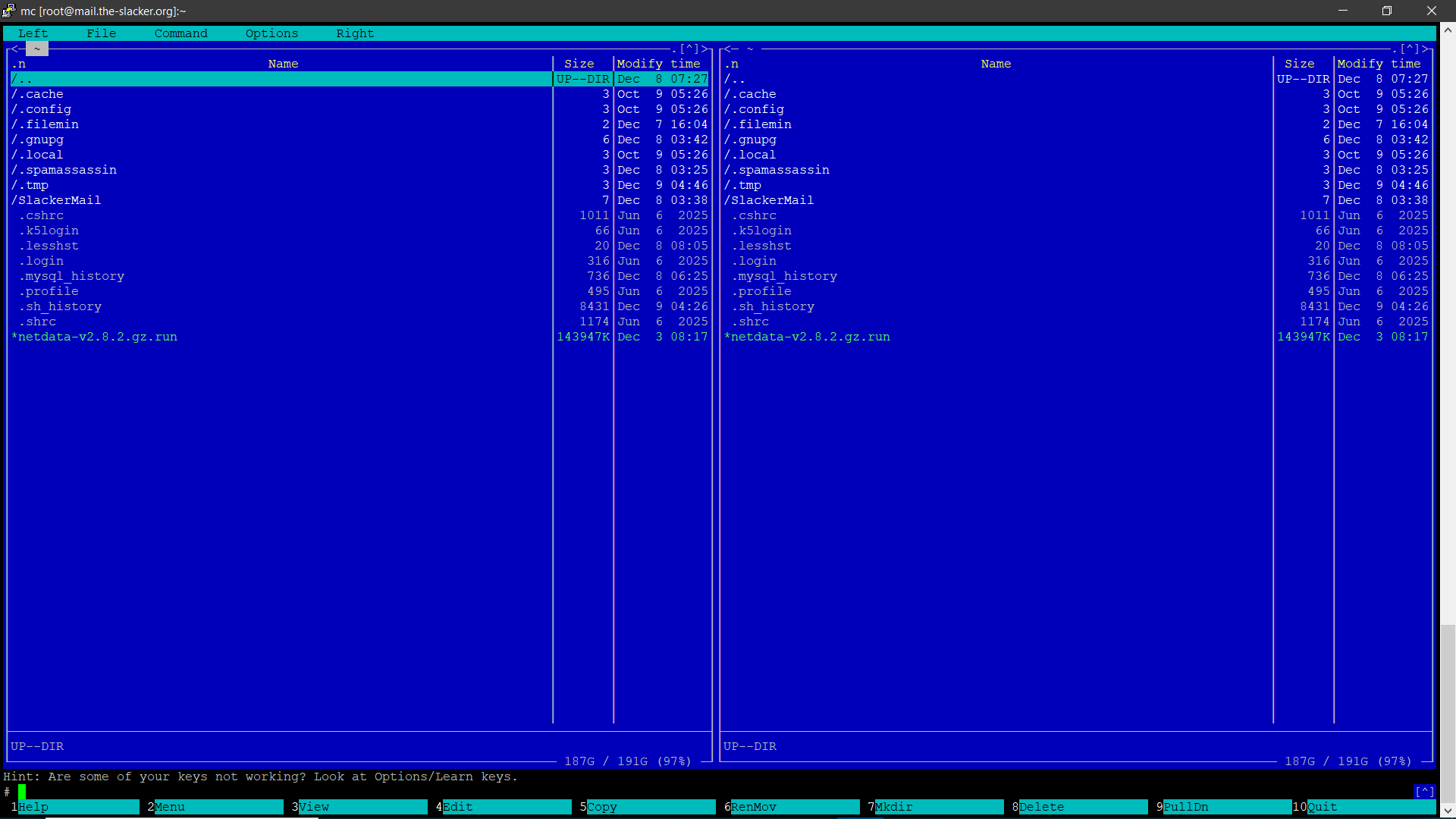 FreeBSD Midnight Commander Screenshot